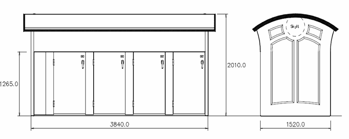 Ritning av garage – sidan
